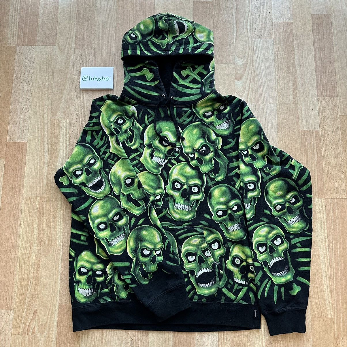 Supreme skull cheap pile hooded