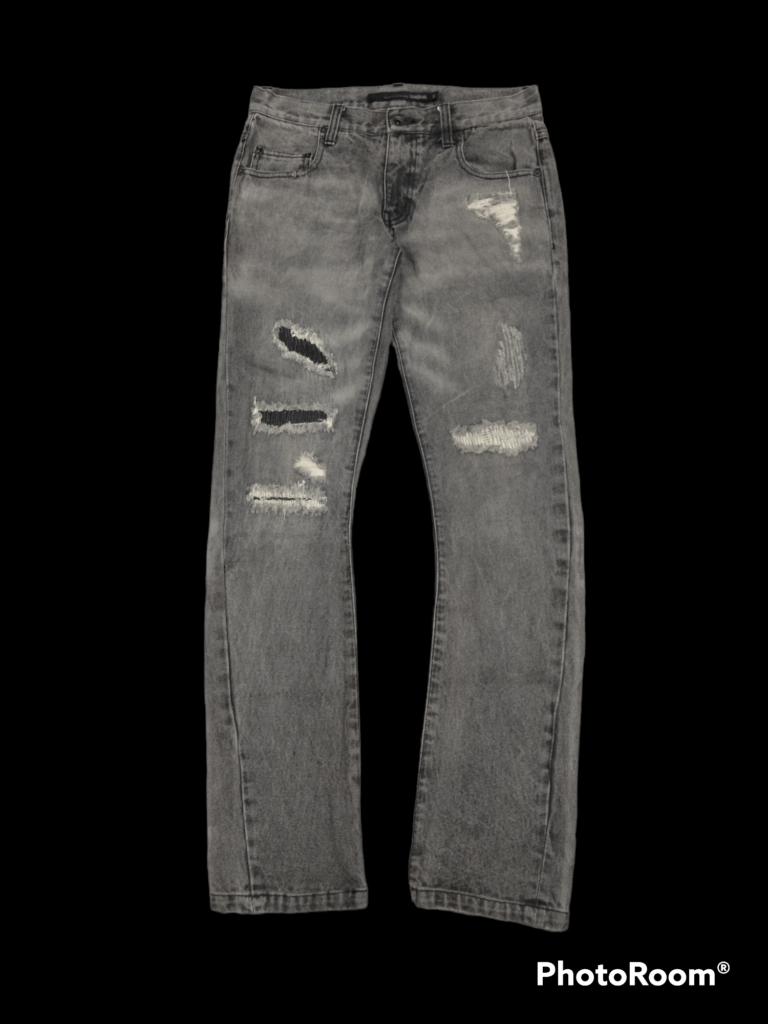 Schlussel SCHUSSEL DISTRESSED PACTHWORK INSPIRED NUMBER NINE Size US 29 - 2 Thumbnail