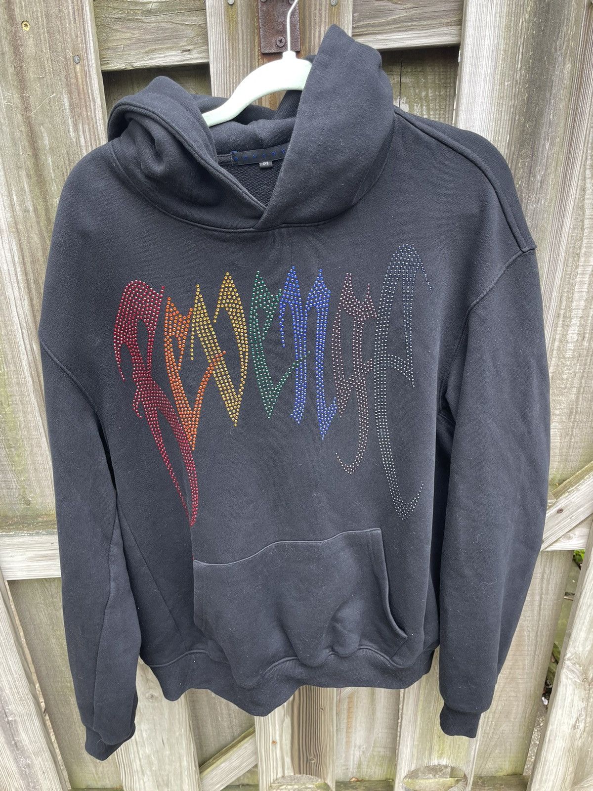 Revenge rainbow clearance rhinestone hoodie