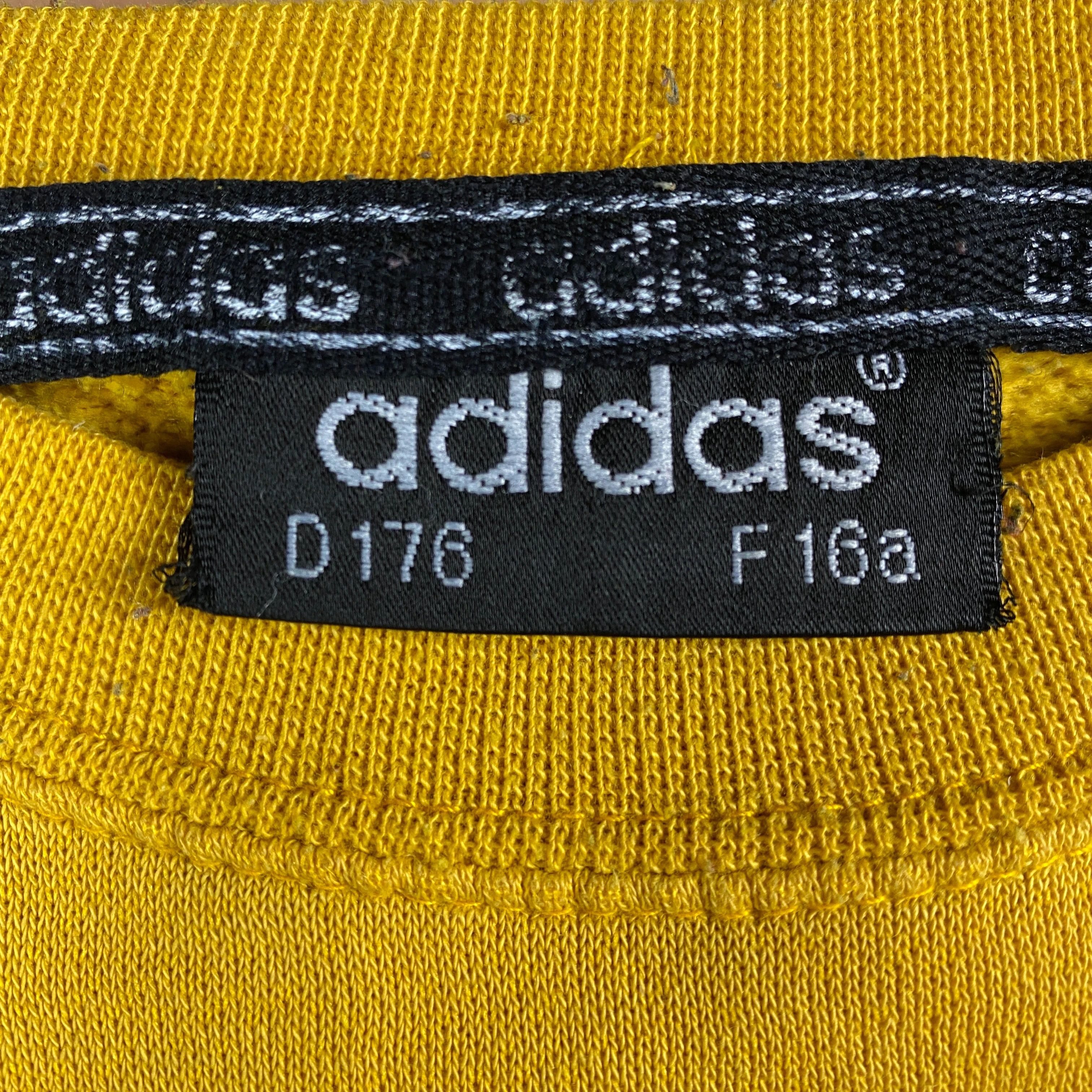 Adidas × Vintage Mens Vintage Sweatshirt Adidas Size S Yellow Size US S / EU 44-46 / 1 - 4 Thumbnail