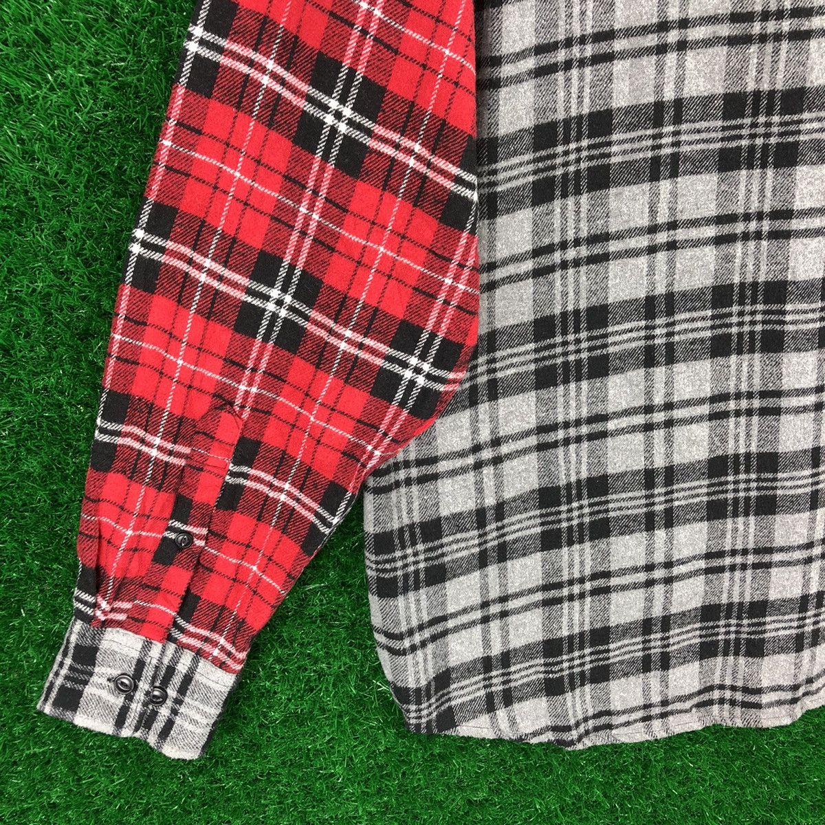 Flannel Flannel Multi Plaid Tartan Check Double Pocket Size US L / EU 52-54 / 3 - 7 Thumbnail