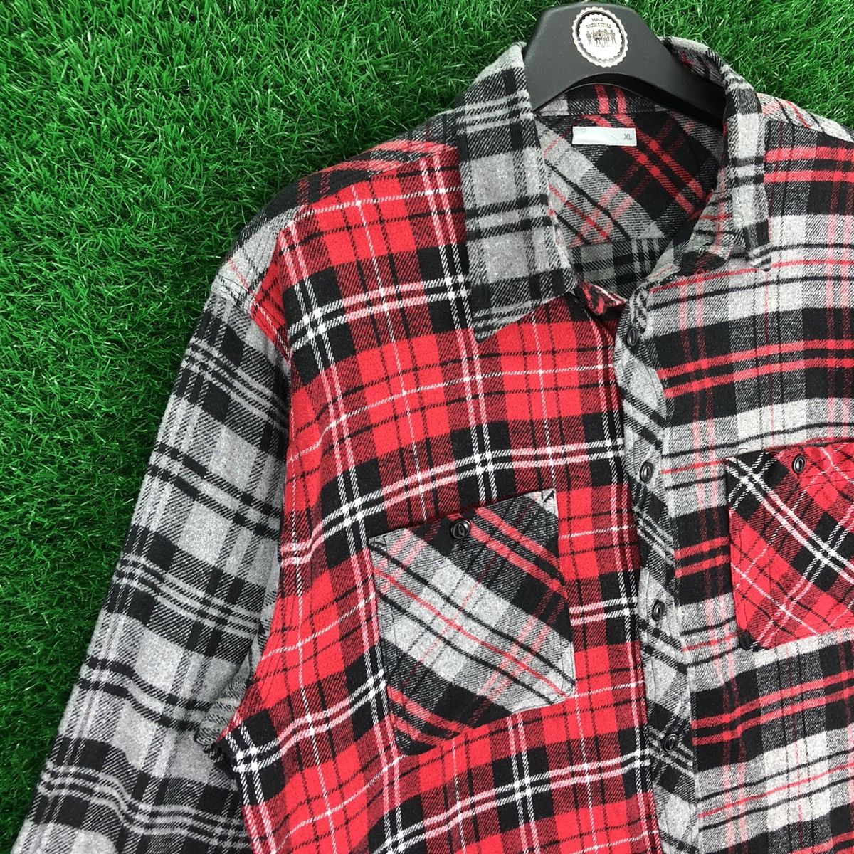 Flannel Flannel Multi Plaid Tartan Check Double Pocket Size US L / EU 52-54 / 3 - 3 Thumbnail