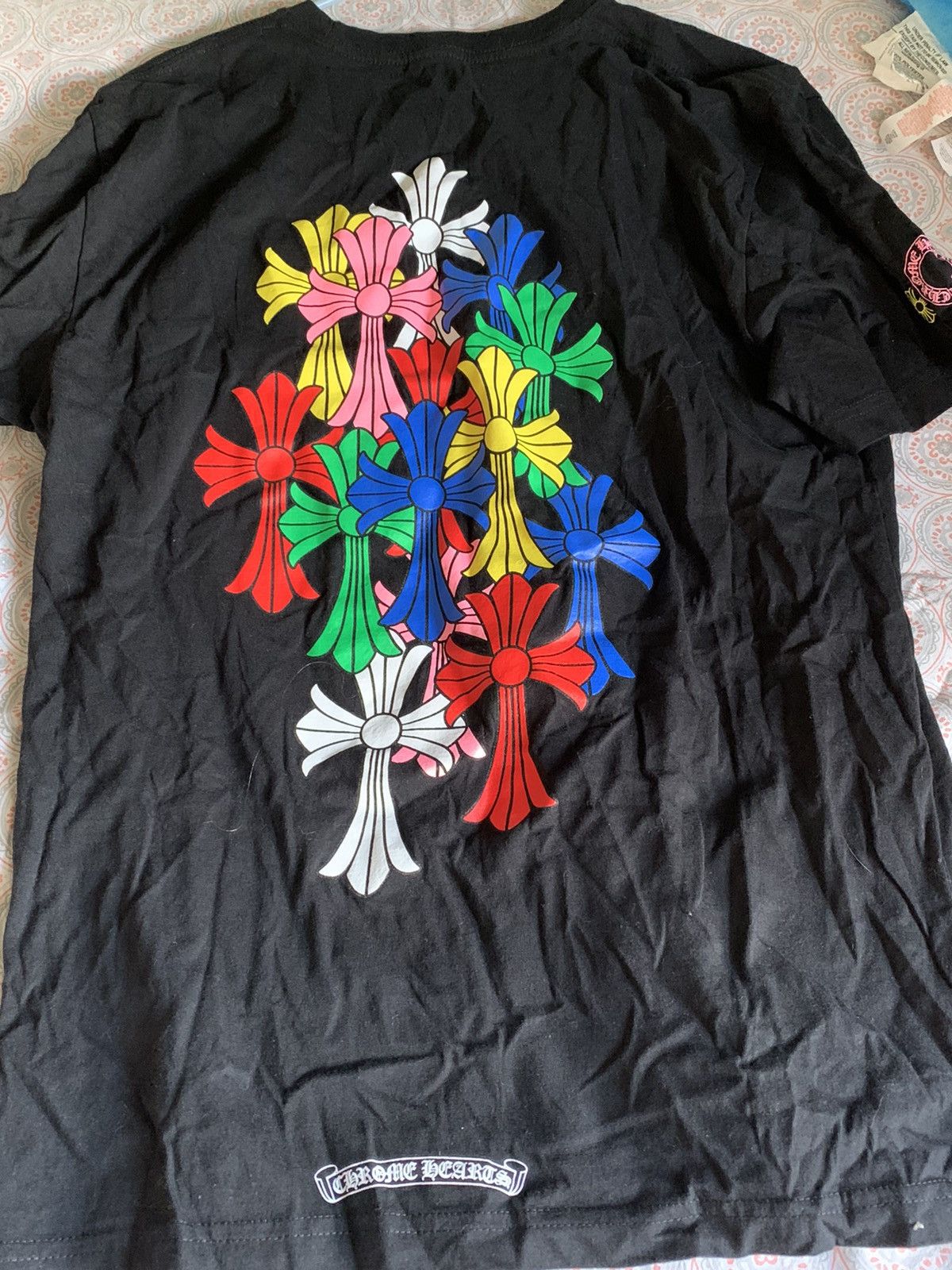 Chrome hearts outlets multi color cross tee