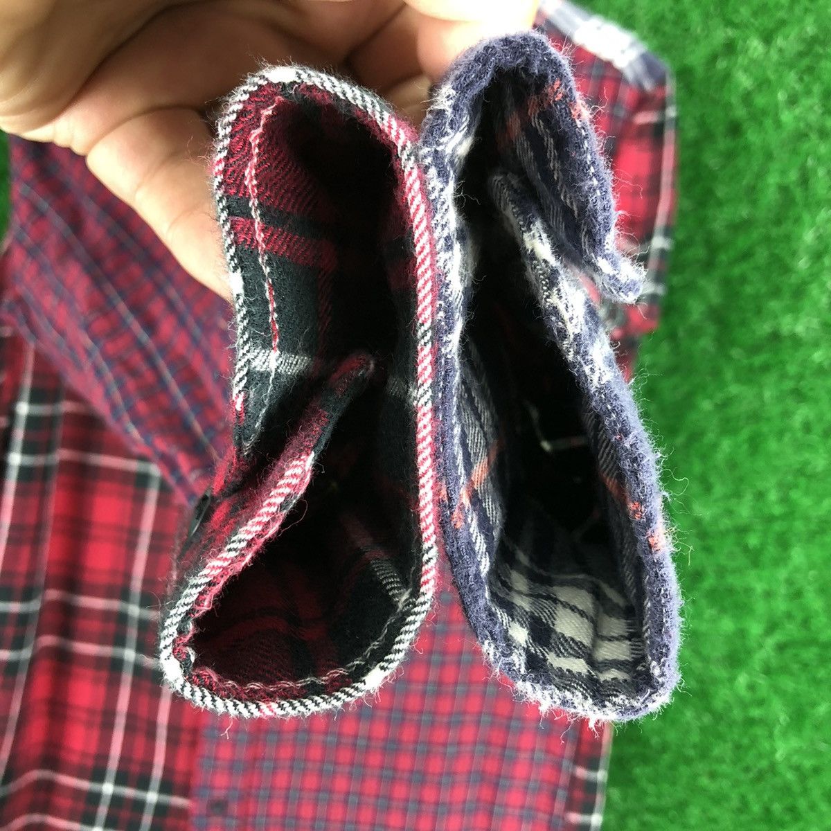 Uniqlo Uniqlo Flannel Multi Plaid Checker Single Pocket Size S / US 4 / IT 40 - 9 Thumbnail