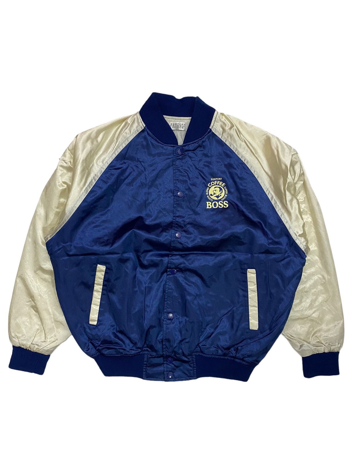 Japanese Brand Suntory Coffee Silk Varsity Jacket Size US L / EU 52-54 / 3 - 2 Thumbnail