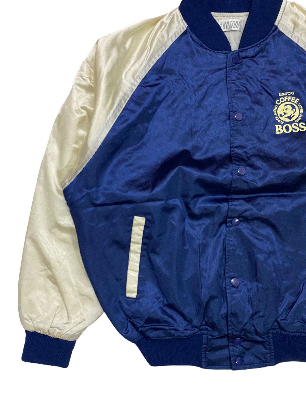 Japanese Brand Suntory Coffee Silk Varsity Jacket Size US L / EU 52-54 / 3 - 3 Thumbnail