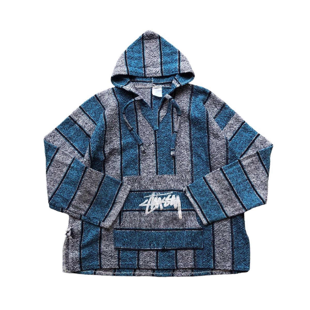 トップス Stussy mexican hoodie Stussy × Vintage STUSSY Stripe Mexican Baja Hoodie | Grailed
