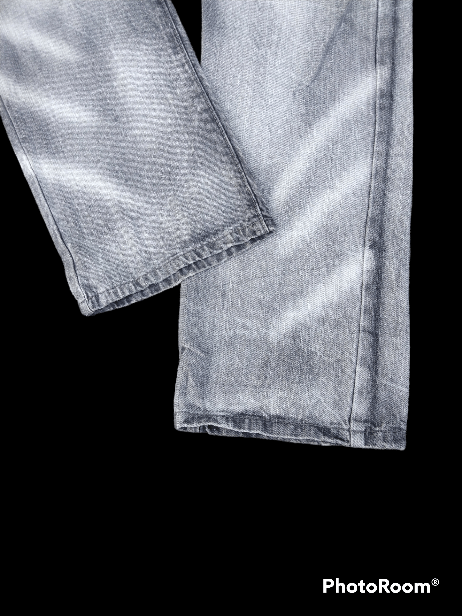 Japanese Brand SUPER SICK WASHED GREY PACTHWORK OG DENIM PANTS Size US 33 - 9 Thumbnail