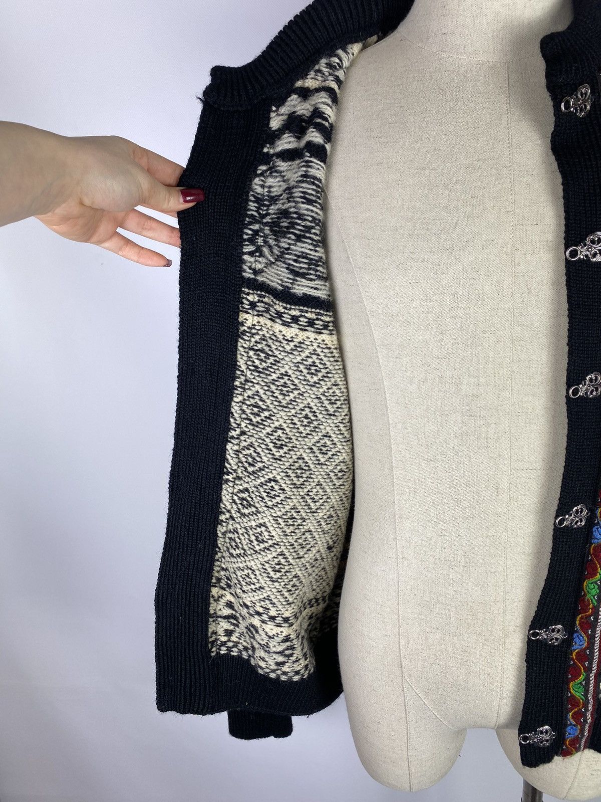 Vintage VTG Christiania men’s wool nordic pattern cardigan sweater Size US M / EU 48-50 / 2 - 8 Thumbnail