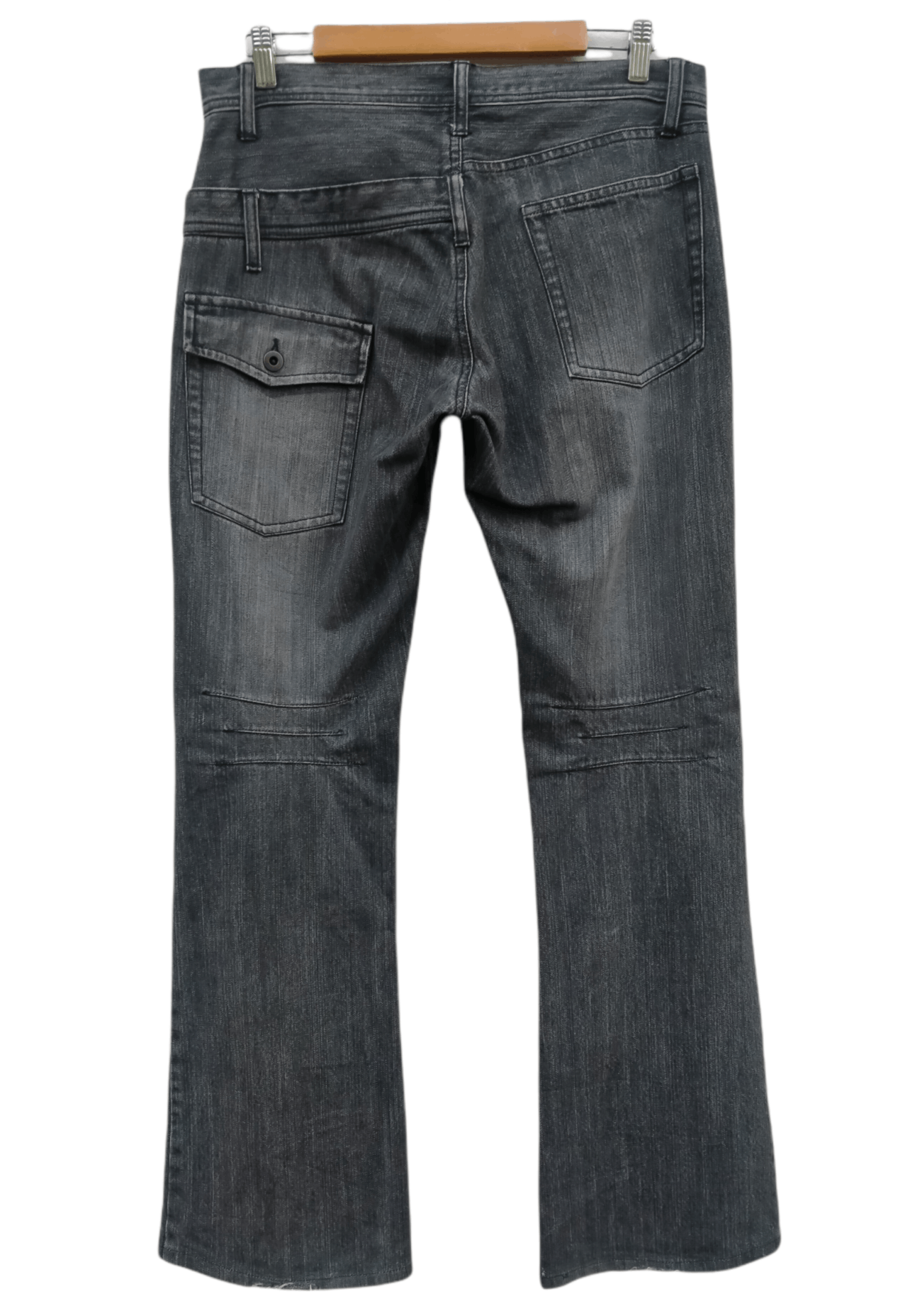 image of Distressed Denim x Hysteric Glamour VTG Double Half Waist Rupert The Difference Black Faded (Size 3