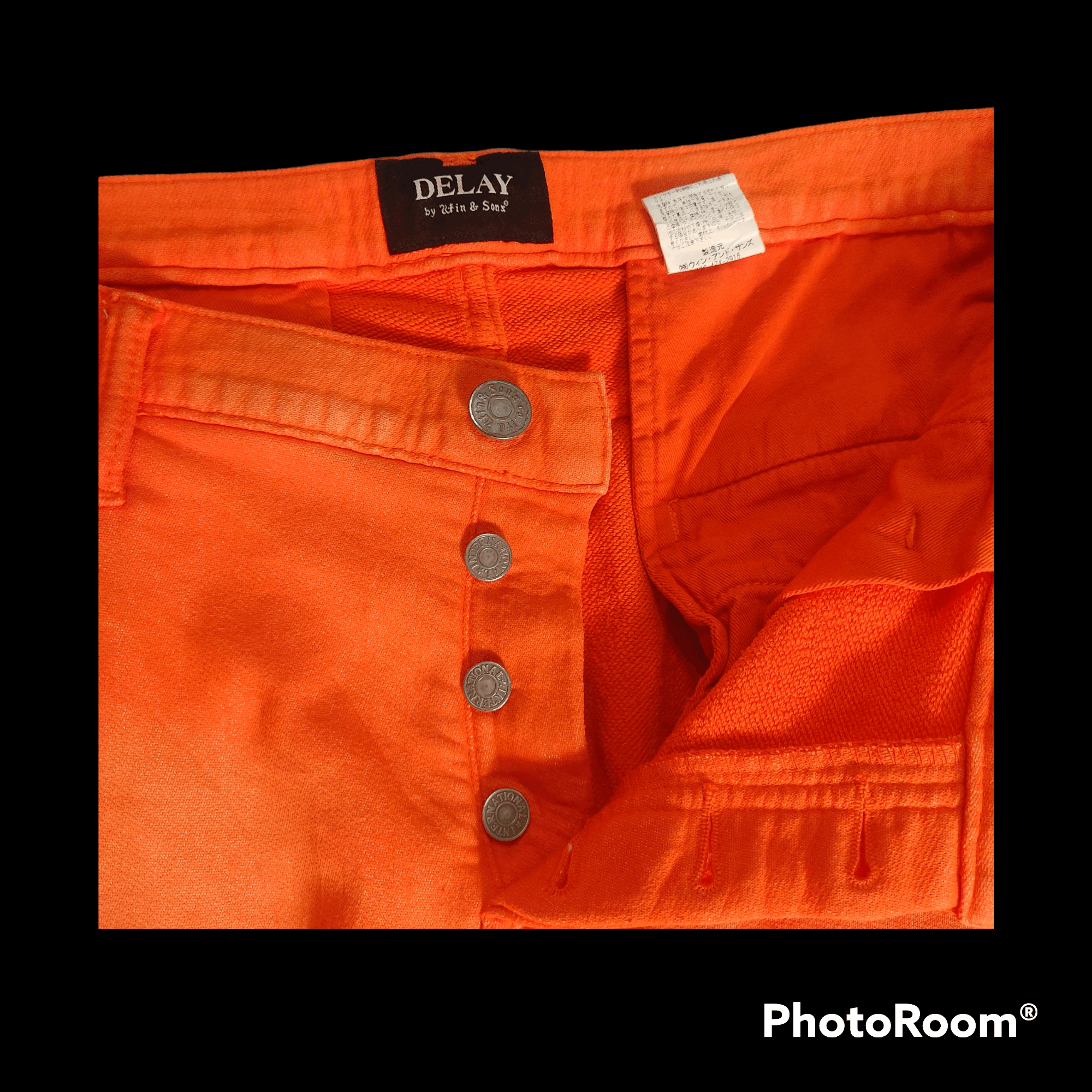 20471120 × Beauty Beast × Japanese Brand Win & Sons Delay Thrashed Distressed Orange Pants Size US 32 / EU 48 - 6 Thumbnail
