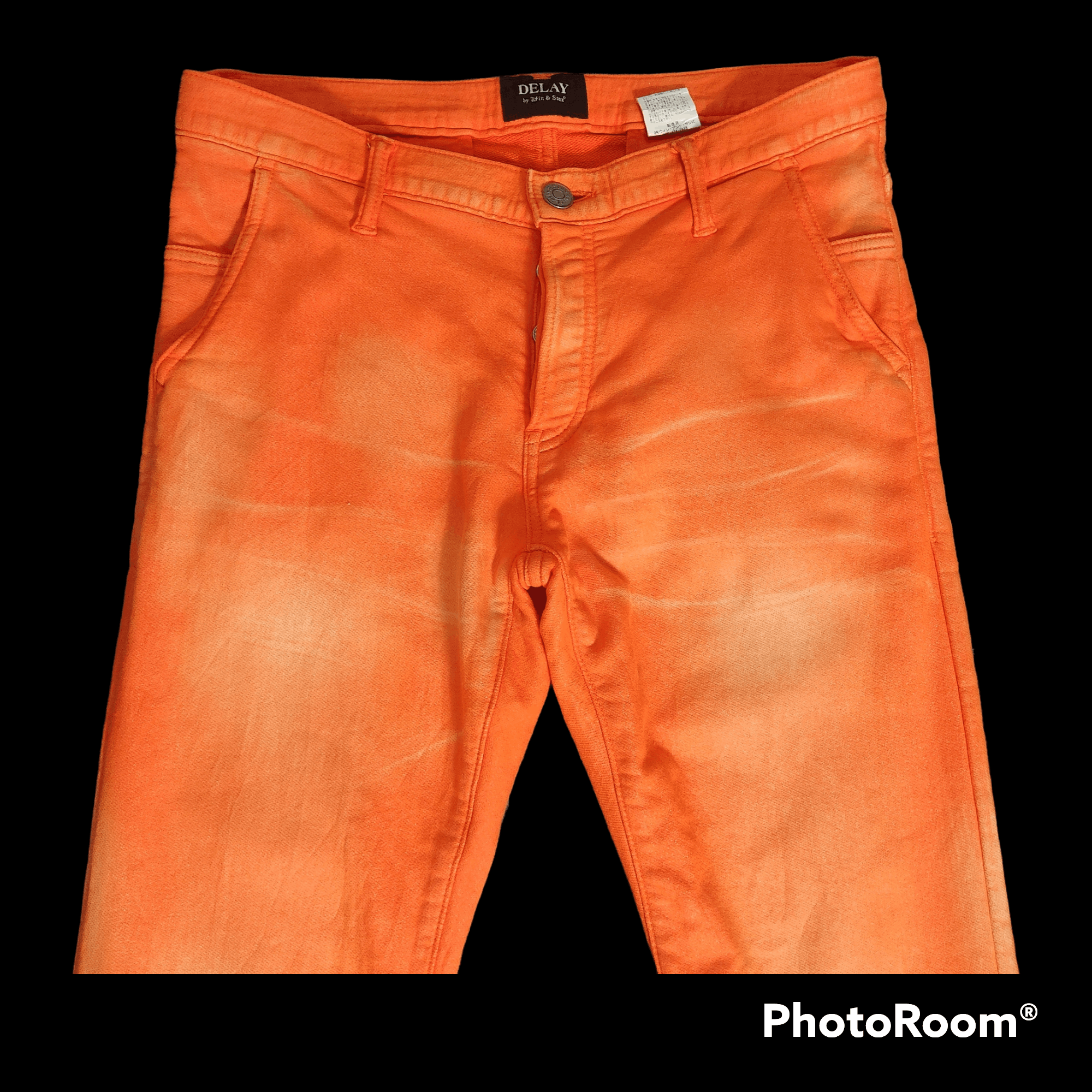 20471120 × Beauty Beast × Japanese Brand Win & Sons Delay Thrashed Distressed Orange Pants Size US 32 / EU 48 - 2 Thumbnail