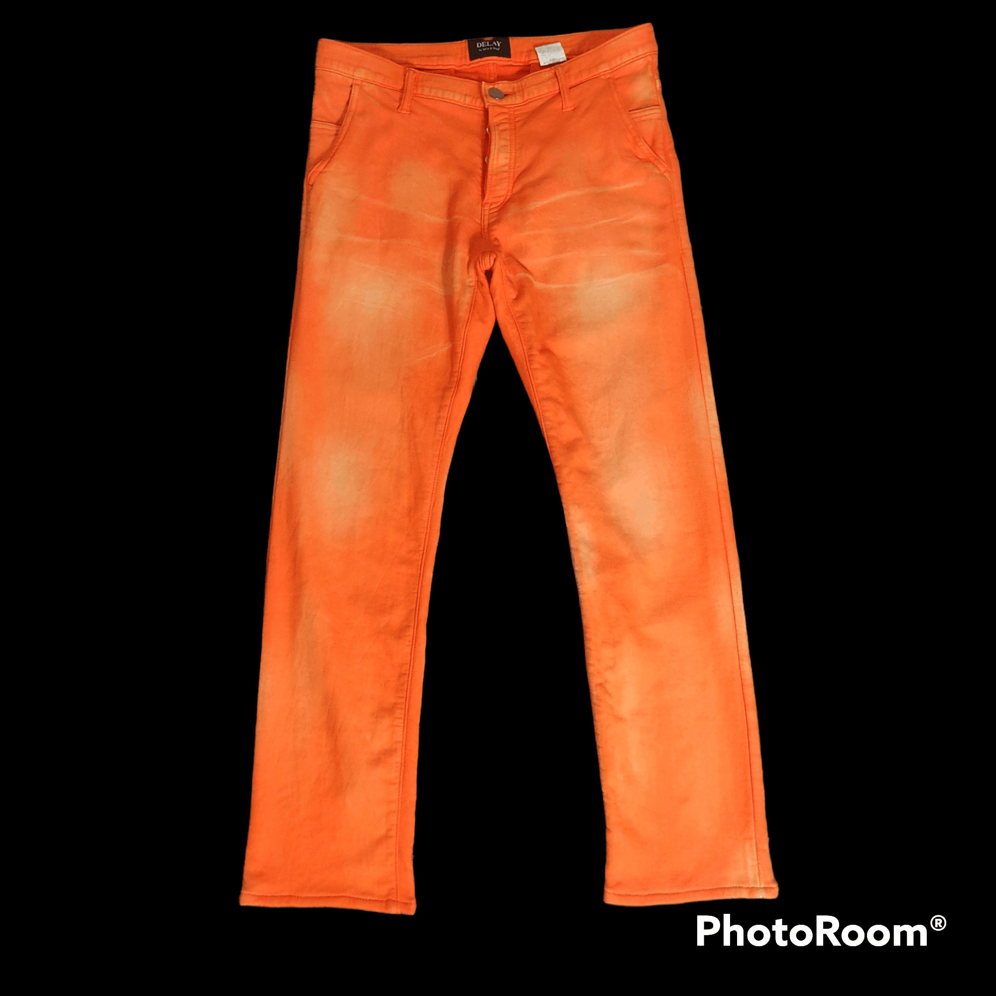20471120 × Beauty Beast × Japanese Brand Win & Sons Delay Thrashed Distressed Orange Pants Size US 32 / EU 48 - 1 Thumbnail
