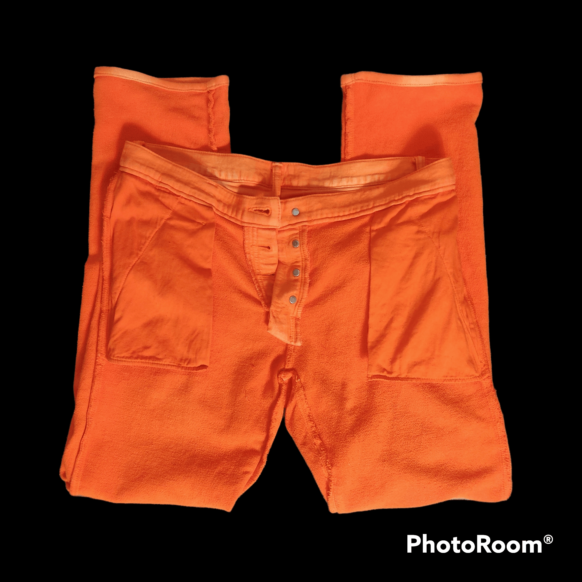 20471120 × Beauty Beast × Japanese Brand Win & Sons Delay Thrashed Distressed Orange Pants Size US 32 / EU 48 - 8 Thumbnail