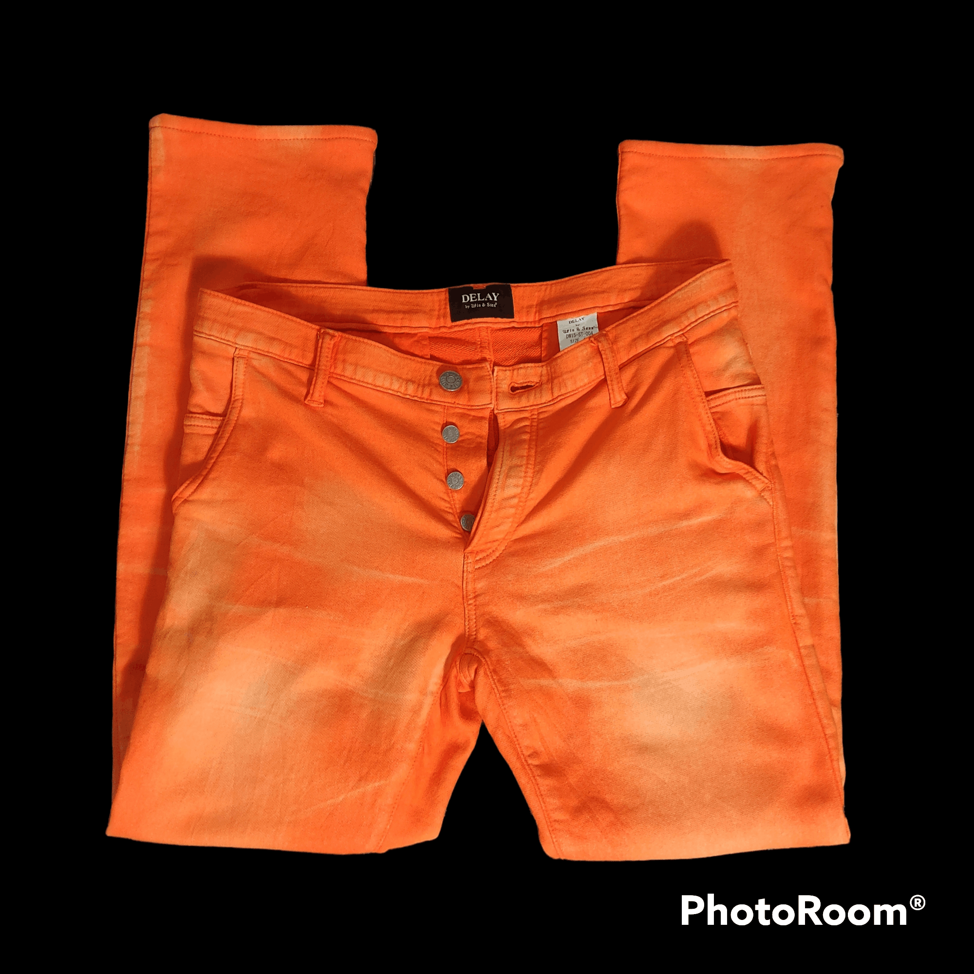 20471120 × Beauty Beast × Japanese Brand Win & Sons Delay Thrashed Distressed Orange Pants Size US 32 / EU 48 - 5 Thumbnail