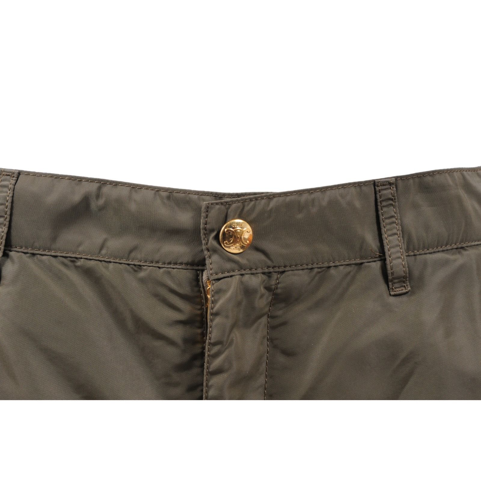 Celine Green Kaki Lightweight Cargo Pants Size 27" / US 4 / IT 40 - 3 Thumbnail