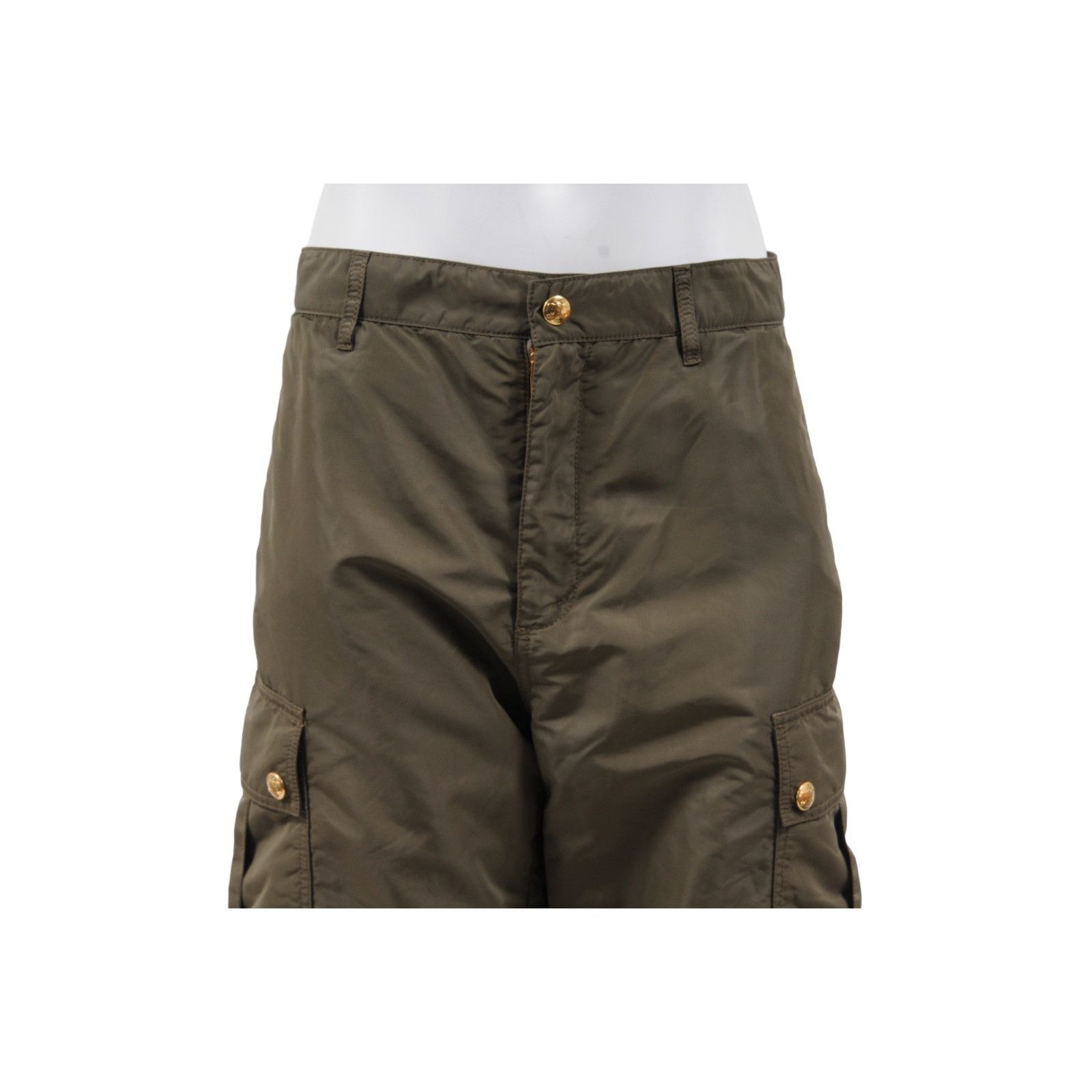 Celine Green Kaki Lightweight Cargo Pants Size 27" / US 4 / IT 40 - 2 Thumbnail