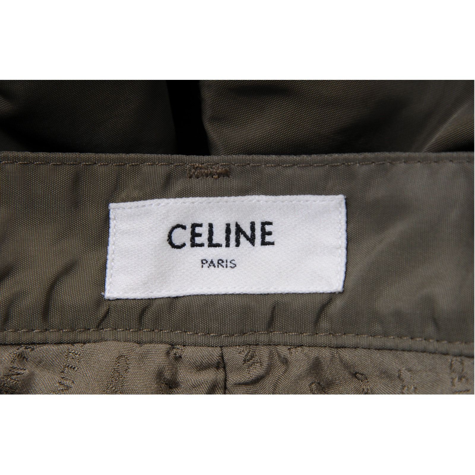 Celine Green Kaki Lightweight Cargo Pants Size 27" / US 4 / IT 40 - 10 Thumbnail