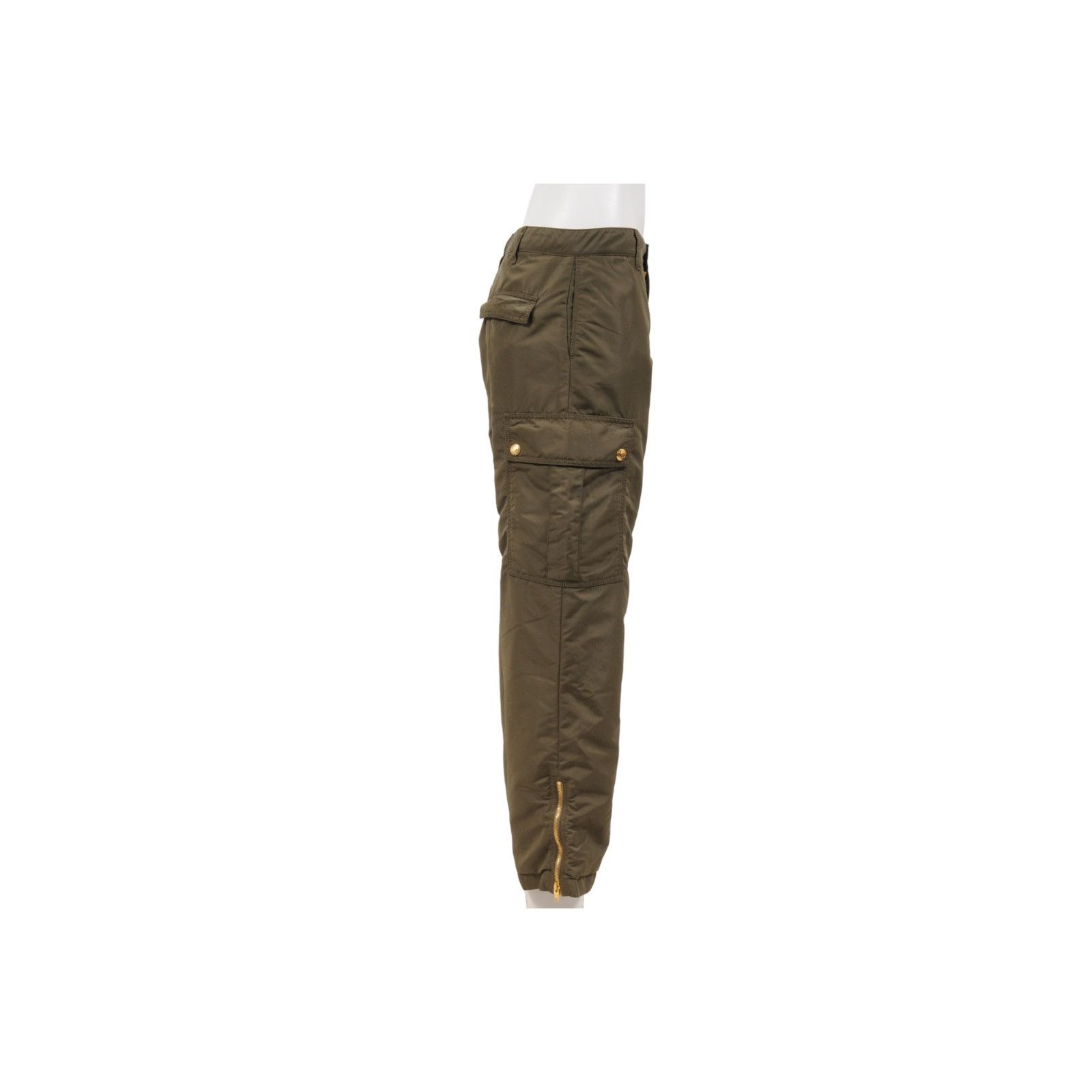 Celine Green Kaki Lightweight Cargo Pants Size 27" / US 4 / IT 40 - 4 Thumbnail