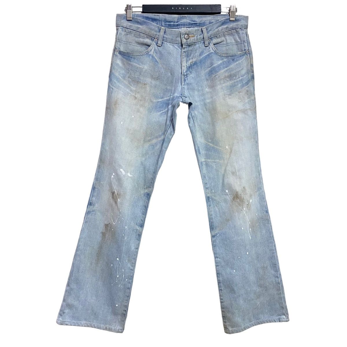 Tornado Mart Vintage Tornado Mart Thrashed Denim Flare Jeans Size US 32 / EU 48 - 1 Thumbnail