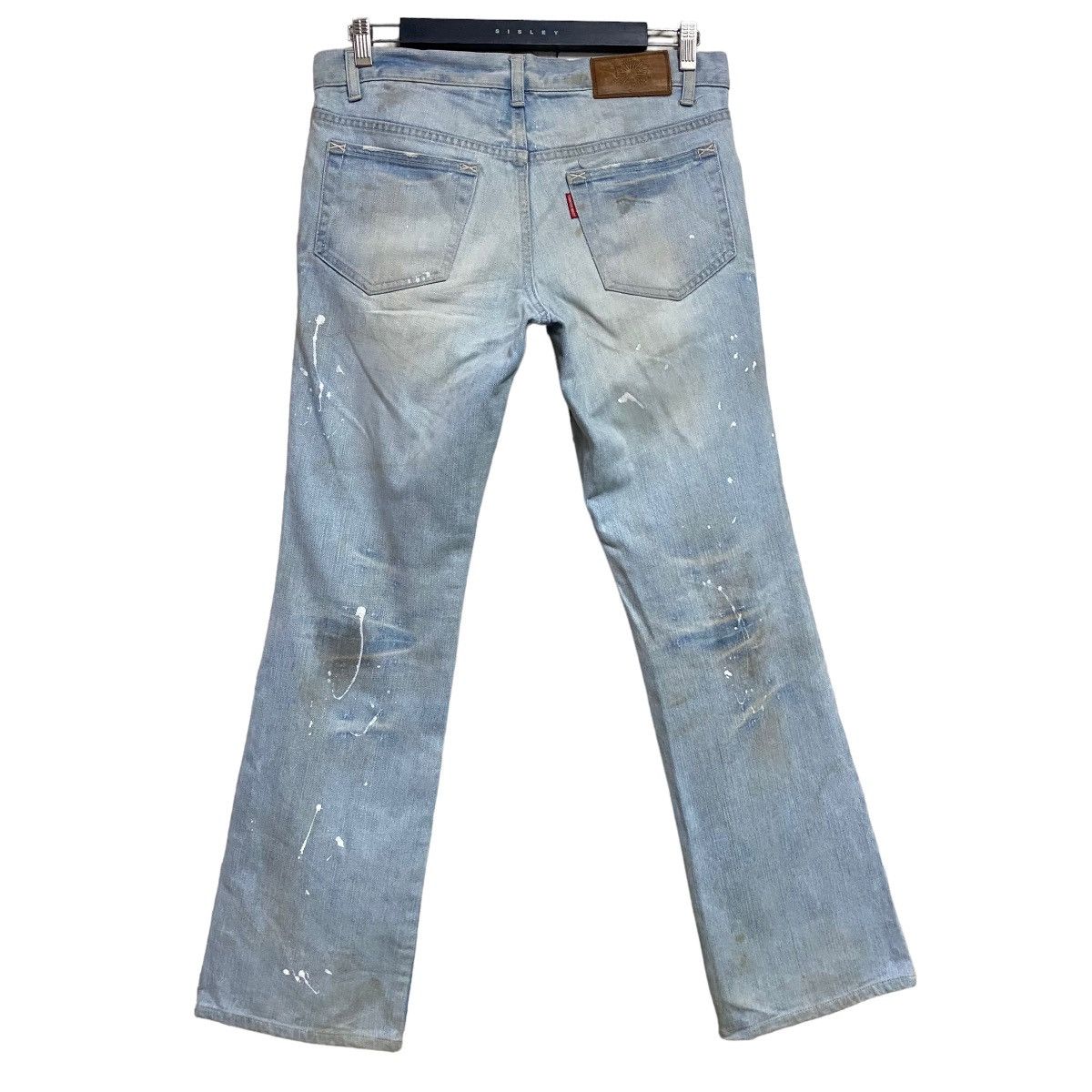 Tornado Mart Vintage Tornado Mart Thrashed Denim Flare Jeans Size US 32 / EU 48 - 2 Thumbnail