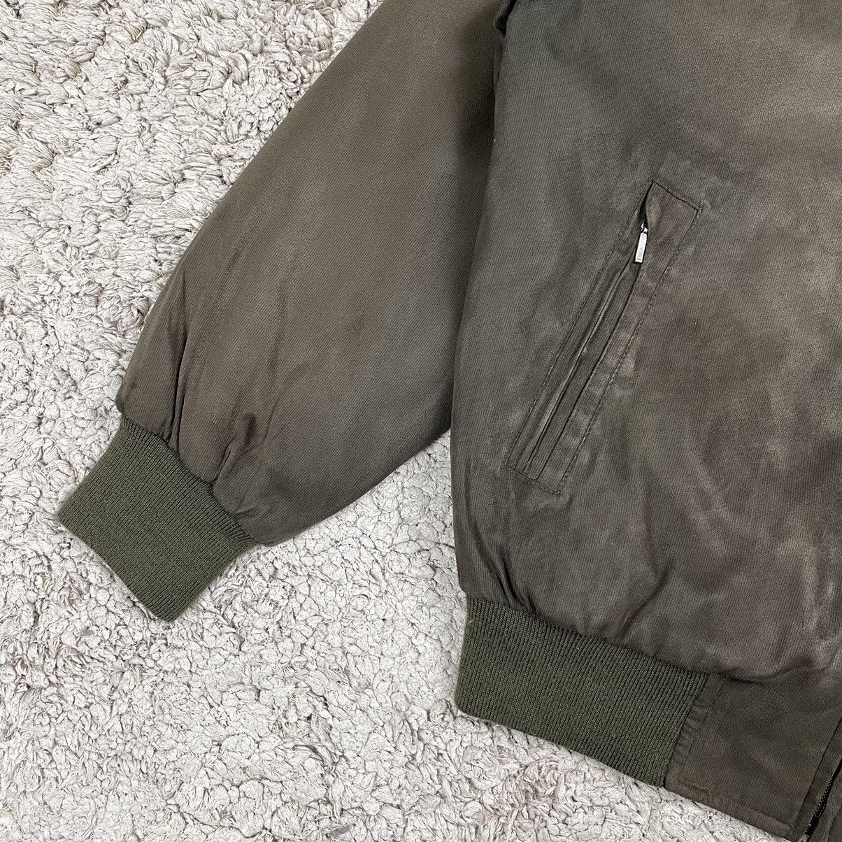 Giovanni Valentino × Valentino × Vintage Vintage Gianni Valentino Faded Brown Blank Bomber Jacket Size US M / EU 48-50 / 2 - 6 Thumbnail