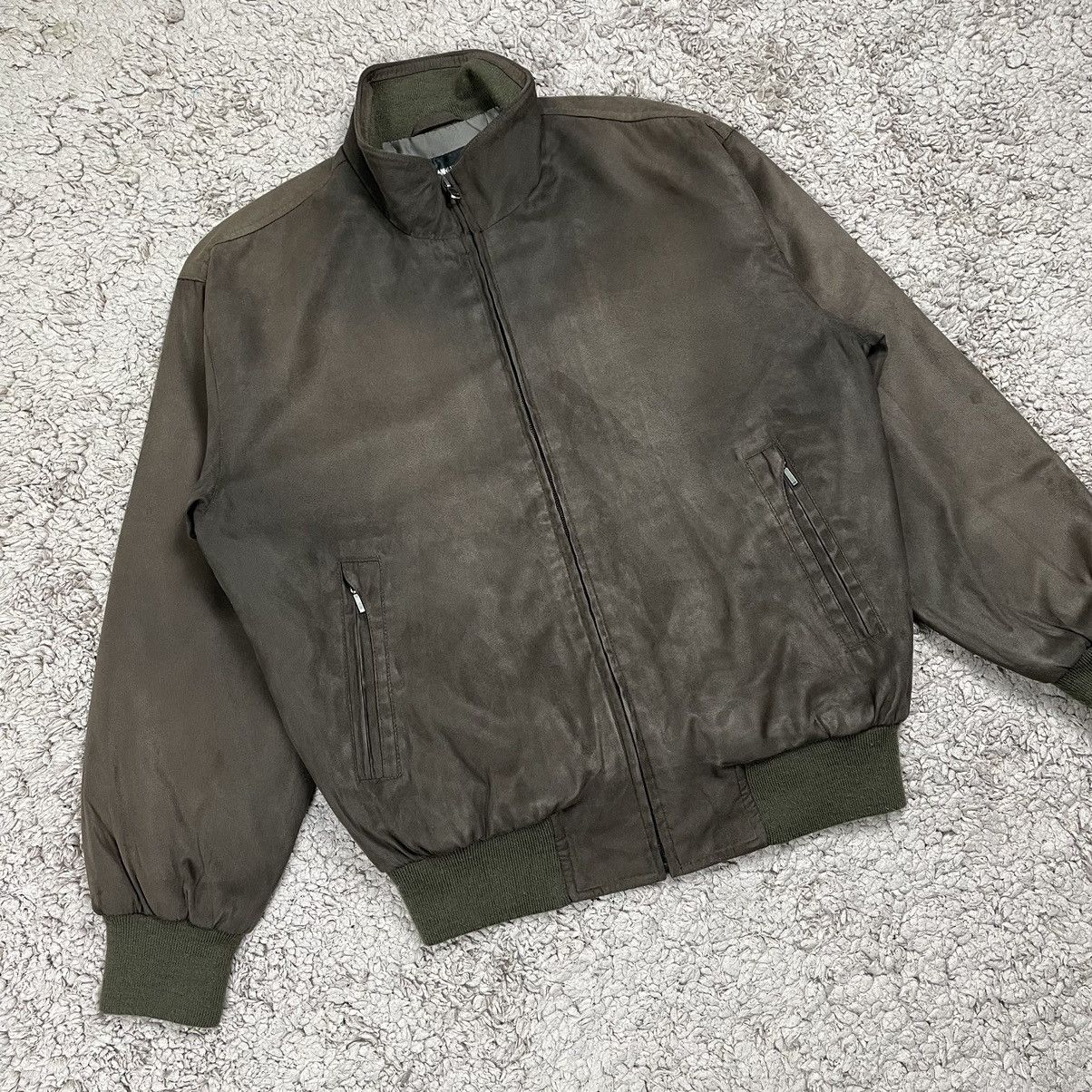 Giovanni Valentino × Valentino × Vintage Vintage Gianni Valentino Faded Brown Blank Bomber Jacket Size US M / EU 48-50 / 2 - 3 Thumbnail