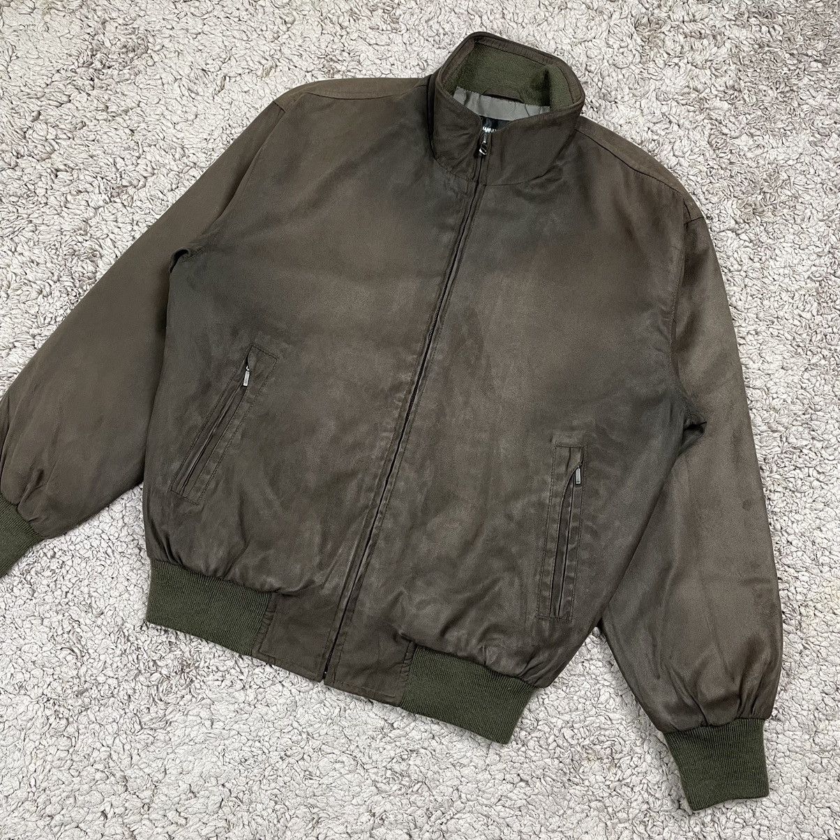 Giovanni Valentino × Valentino × Vintage Vintage Gianni Valentino Faded Brown Blank Bomber Jacket Size US M / EU 48-50 / 2 - 4 Thumbnail