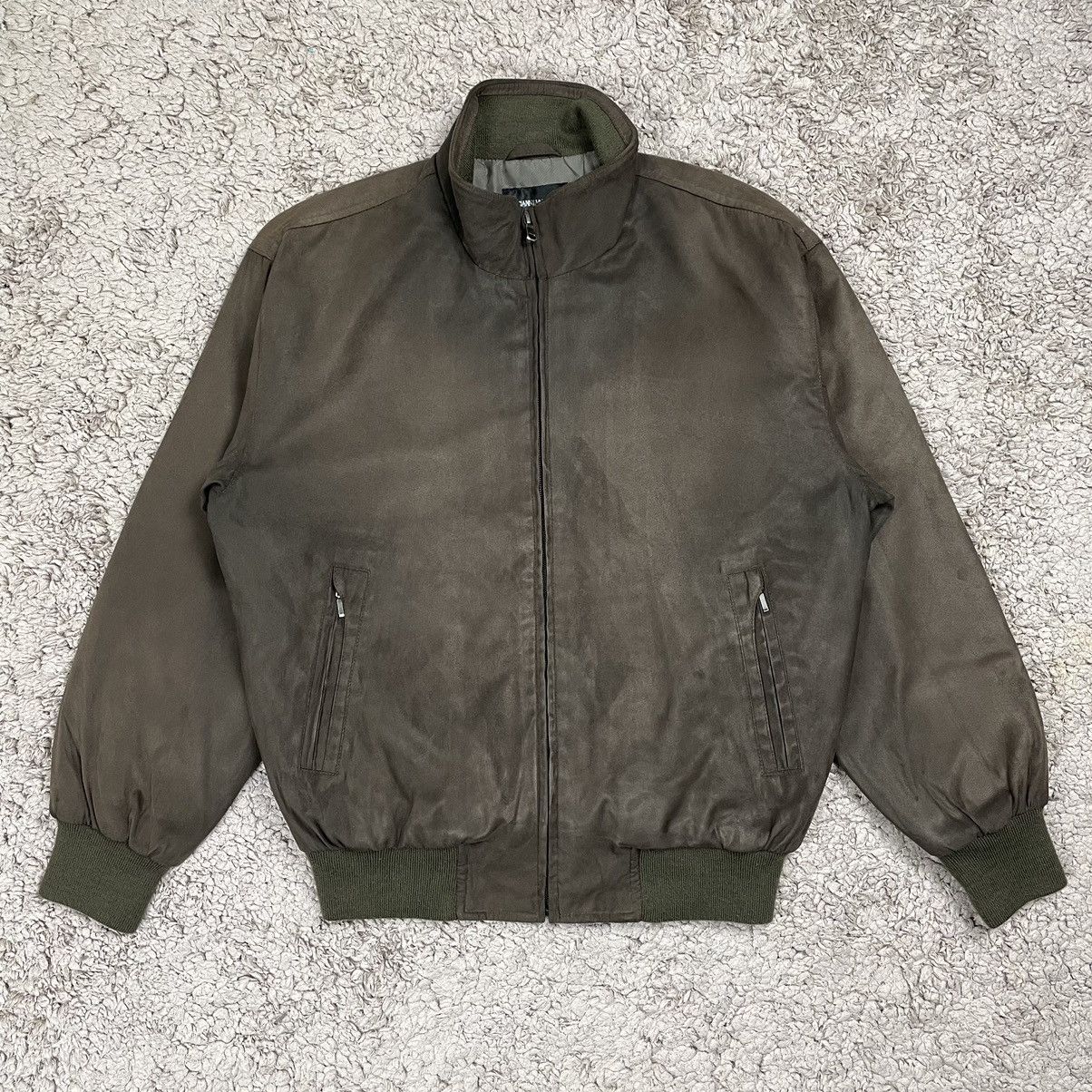 Giovanni Valentino × Valentino × Vintage Vintage Gianni Valentino Faded Brown Blank Bomber Jacket Size US M / EU 48-50 / 2 - 1 Thumbnail