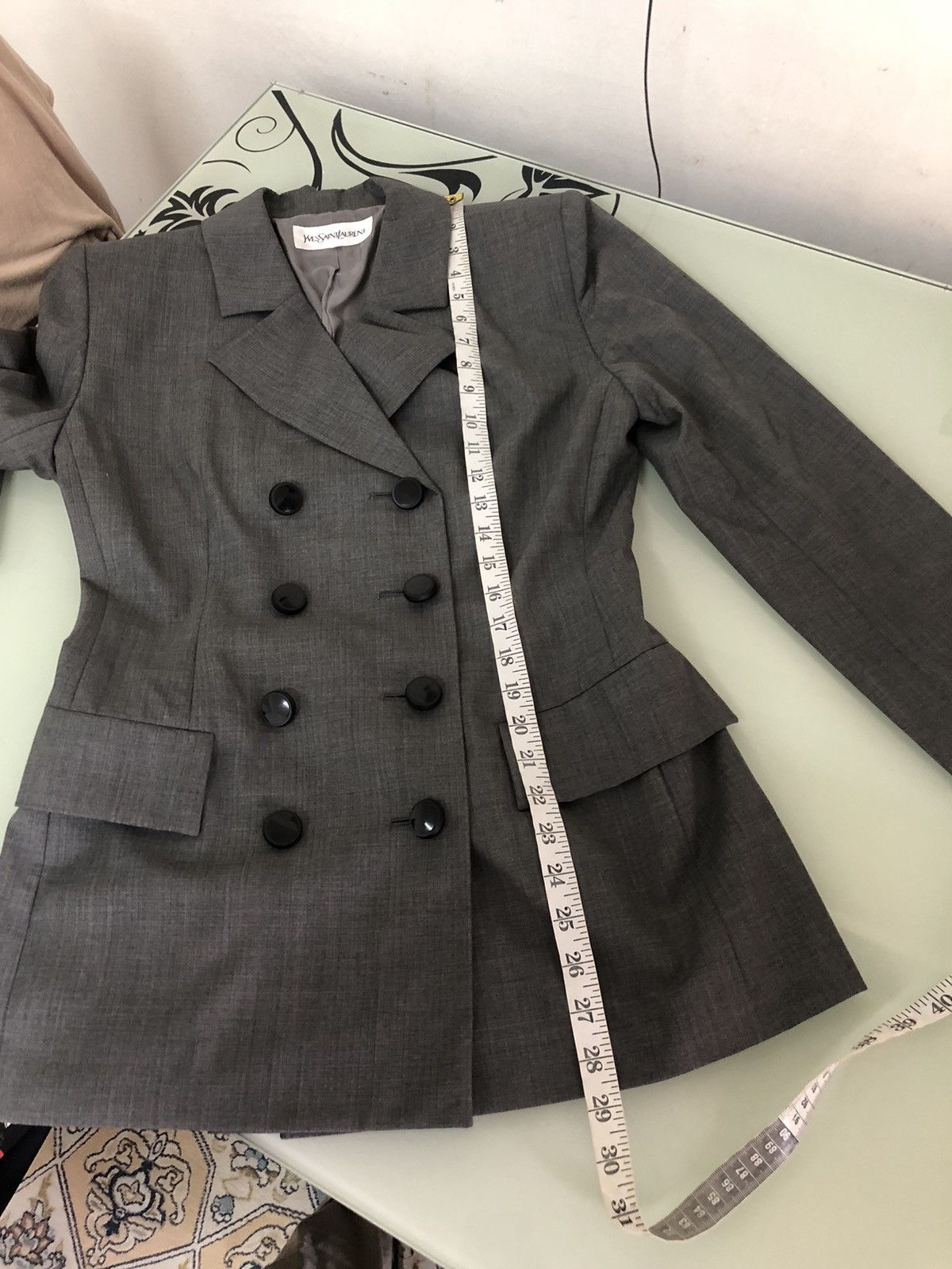 Yves Saint Laurent Vintage Yves Saint Laurent Double Breasted Blazer Jacket Size XS / US 0-2 / IT 36-38 - 22 Thumbnail