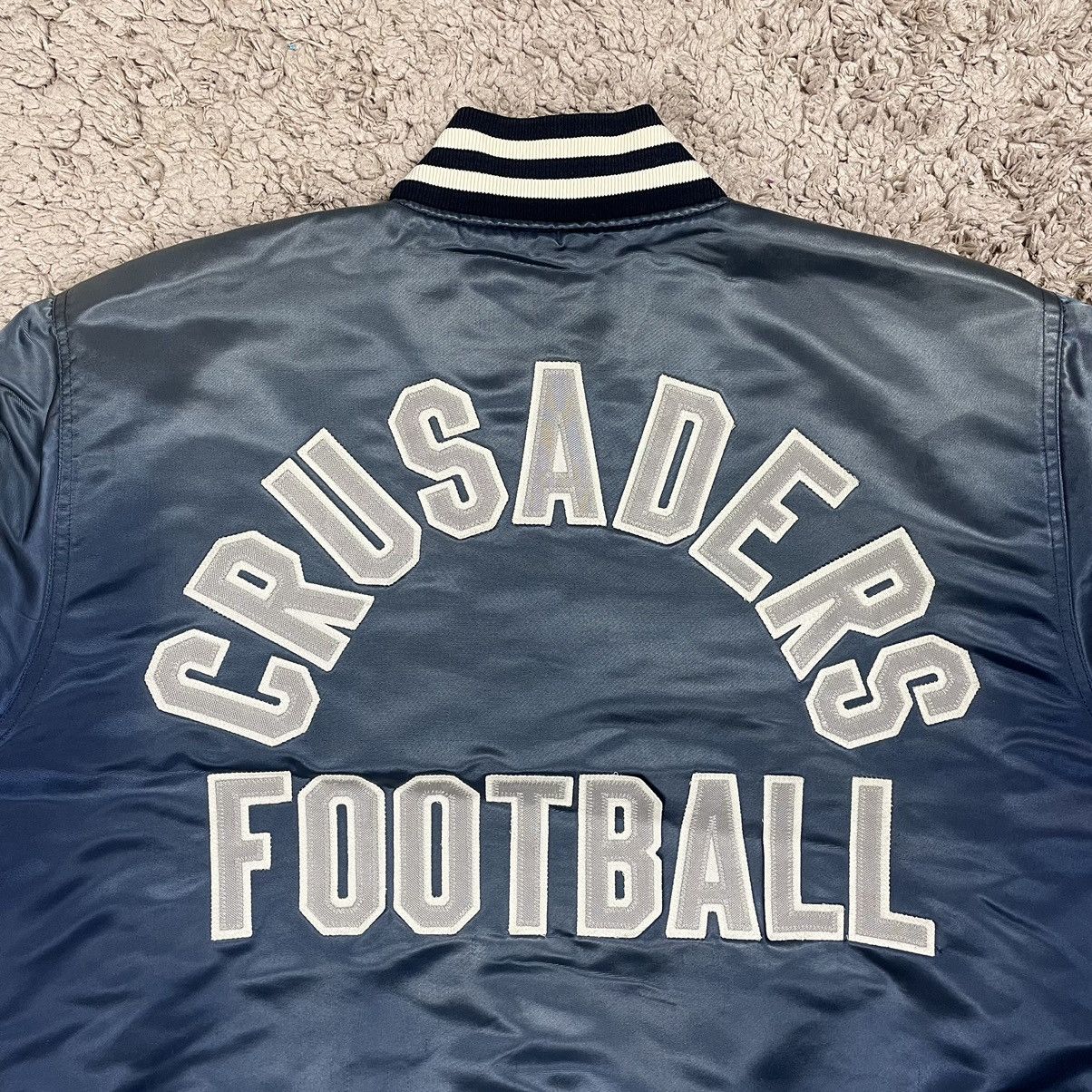 Japanese Brand × Vintage Vintage Faded Crusaders Football Bomber Jacket Size US L / EU 52-54 / 3 - 5 Thumbnail