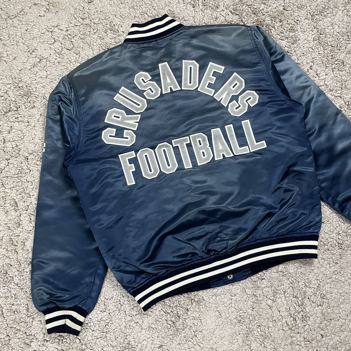Japanese Brand × Vintage Vintage Faded Crusaders Football Bomber Jacket Size US L / EU 52-54 / 3 - 3 Thumbnail