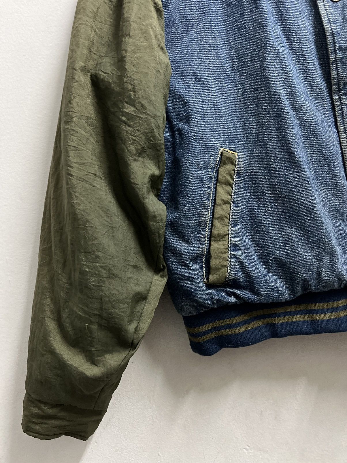 Vintage Varsity jacket denim sleeve cotton nylon vintage Size US L / EU 52-54 / 3 - 6 Thumbnail