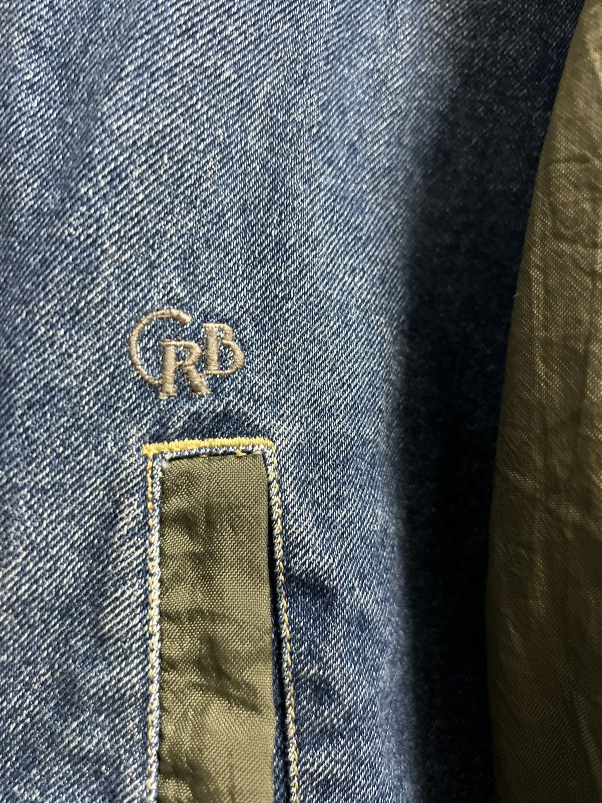 Vintage Varsity jacket denim sleeve cotton nylon vintage Size US L / EU 52-54 / 3 - 7 Thumbnail