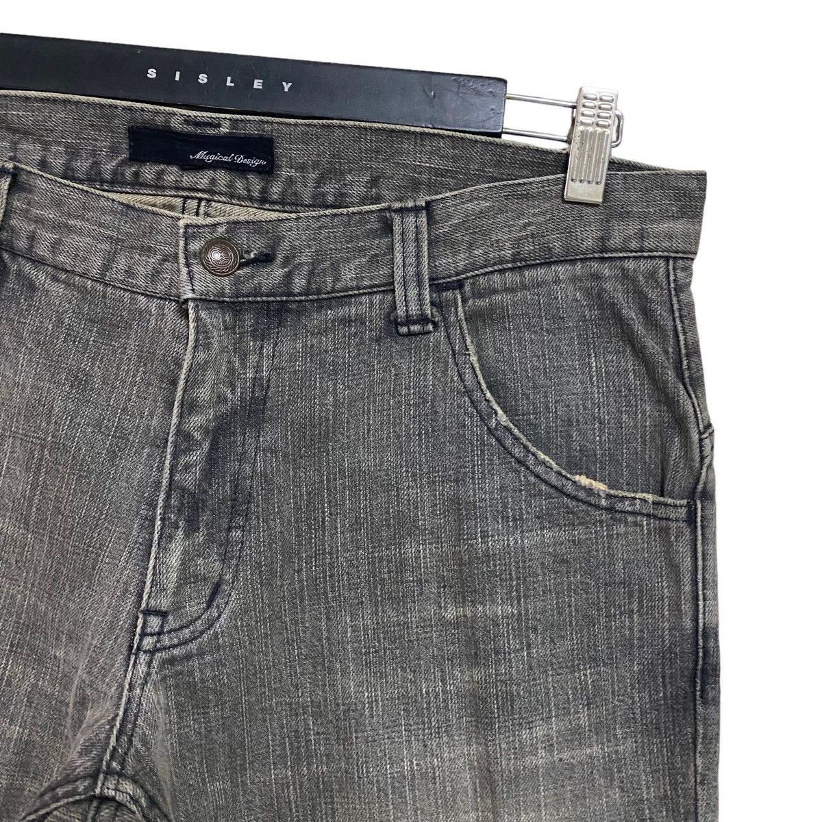 Japanese Brand MAGICAL DESIGN Distressed Denim Flare Jeans Size US 33 - 5 Thumbnail