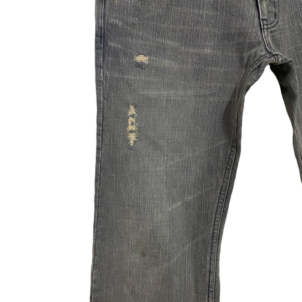 Japanese Brand MAGICAL DESIGN Distressed Denim Flare Jeans Size US 33 - 6 Thumbnail