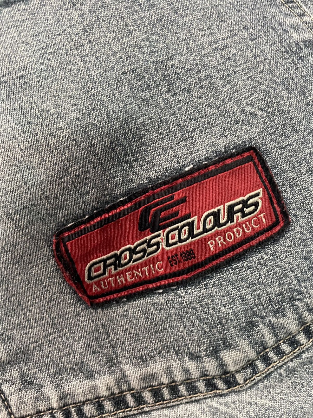 Cross Colours Vintage Baggy Cross Colours Double Knee Denim Size US 37 - 15 Thumbnail