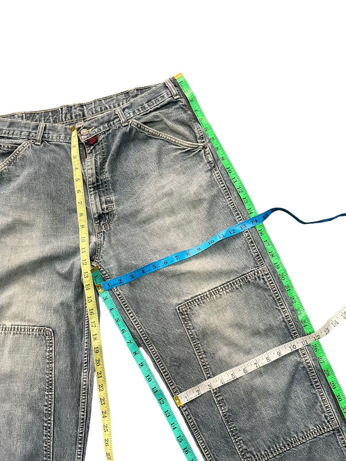 Cross Colours Vintage Baggy Cross Colours Double Knee Denim Size US 37 - 22 Thumbnail