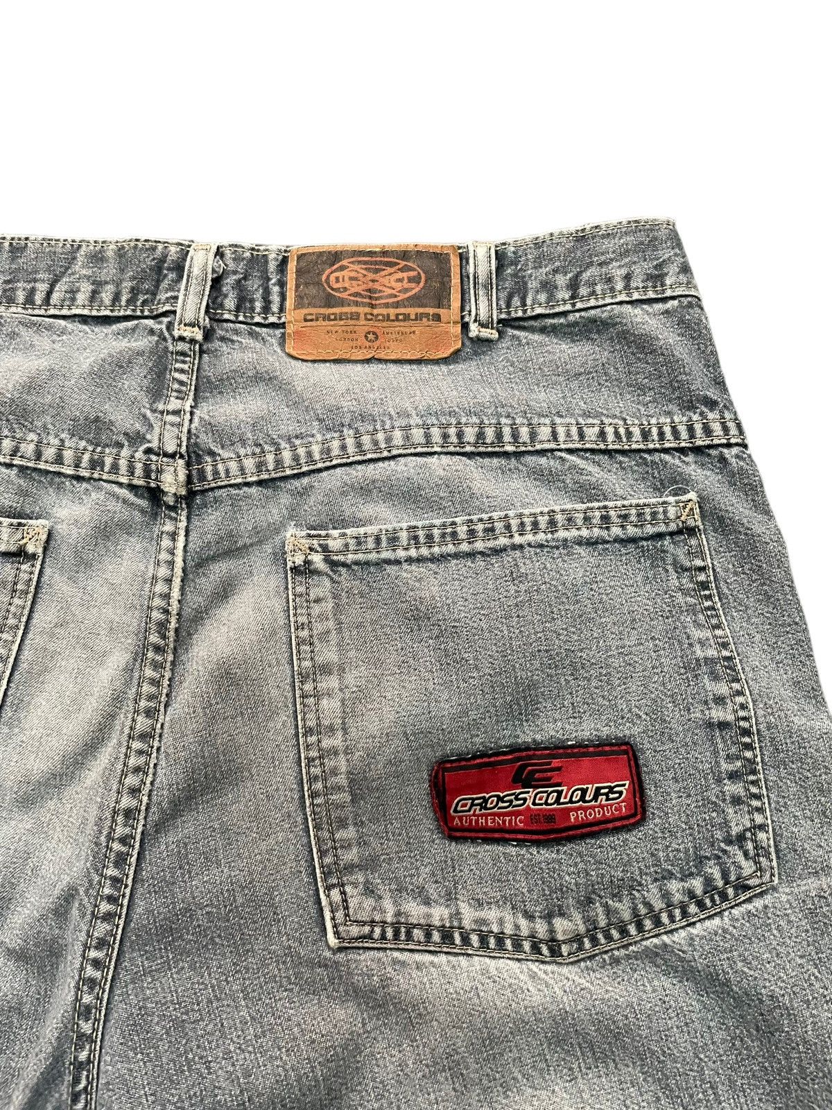 Cross Colours Vintage Baggy Cross Colours Double Knee Denim Size US 37 - 13 Thumbnail