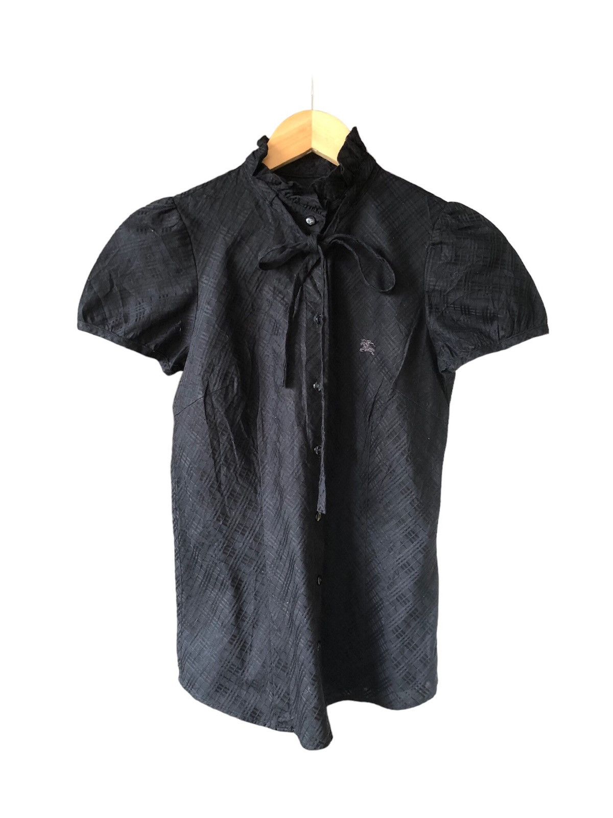 Burberry Vintage Burberry London Nova Check Black Button Up Shirt Size XS / US 0-2 / IT 36-38 - 2 Thumbnail