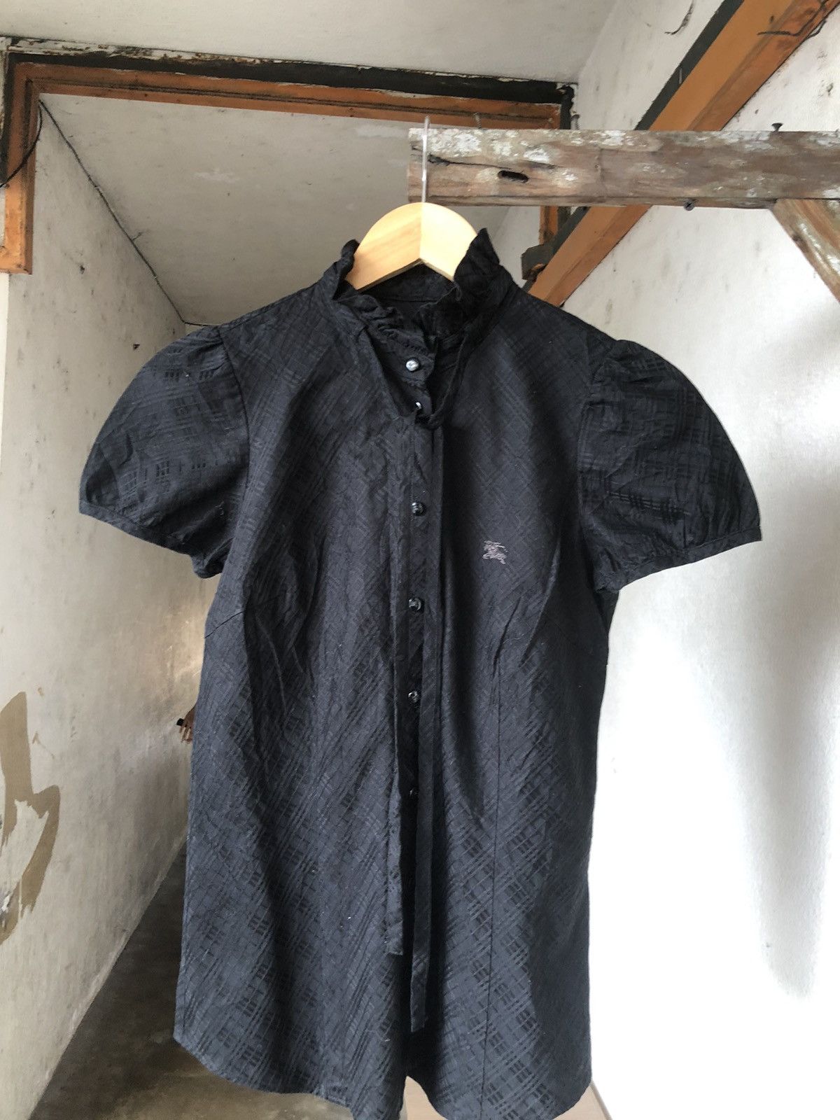 Burberry Vintage Burberry London Nova Check Black Button Up Shirt Size XS / US 0-2 / IT 36-38 - 3 Thumbnail