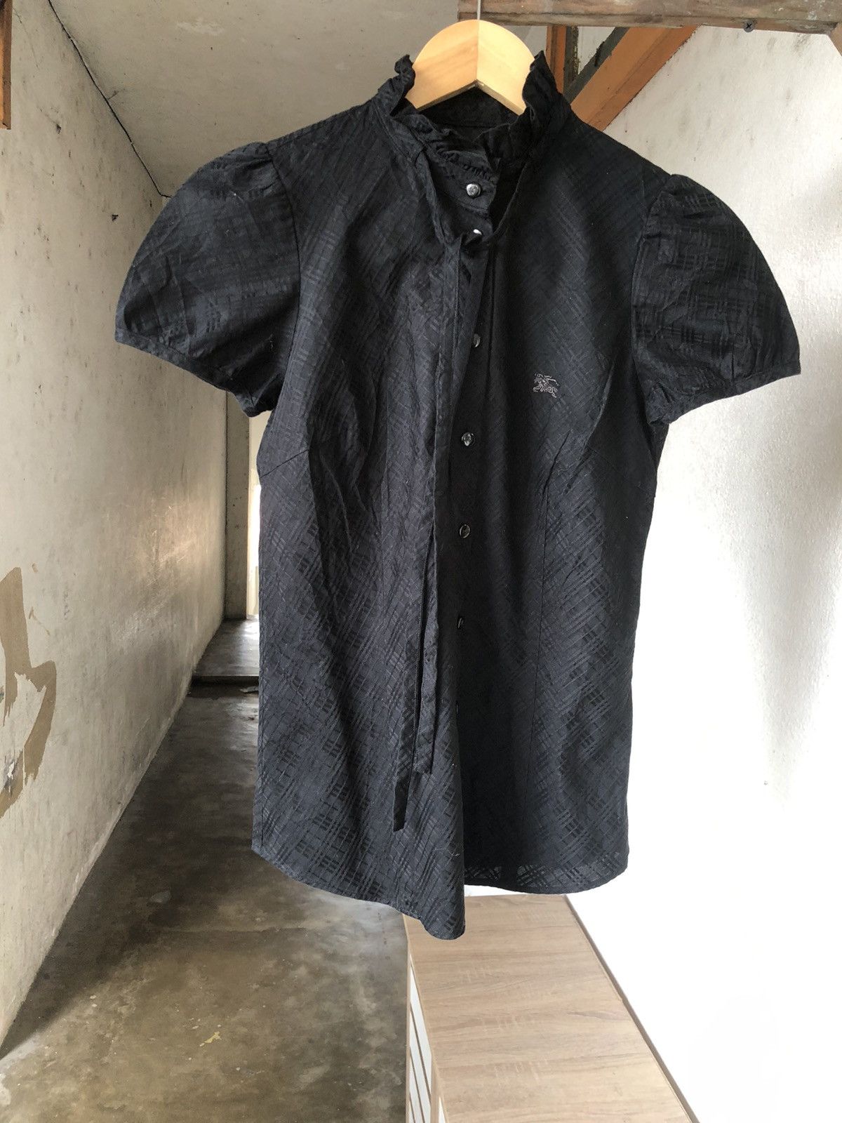 Burberry Vintage Burberry London Nova Check Black Button Up Shirt Size XS / US 0-2 / IT 36-38 - 8 Thumbnail