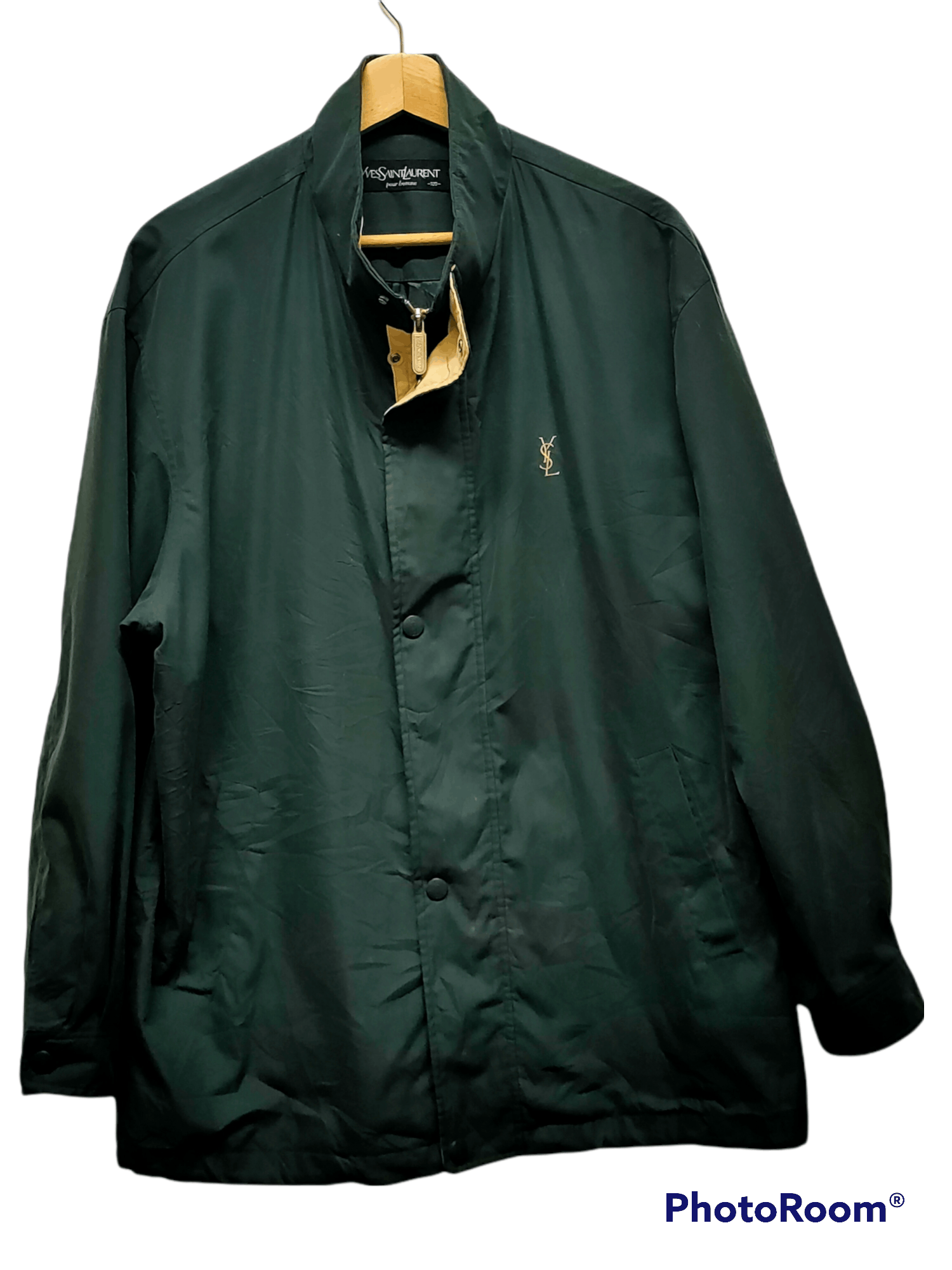 Yves Saint Laurent vintage zip jacket embroidery logo