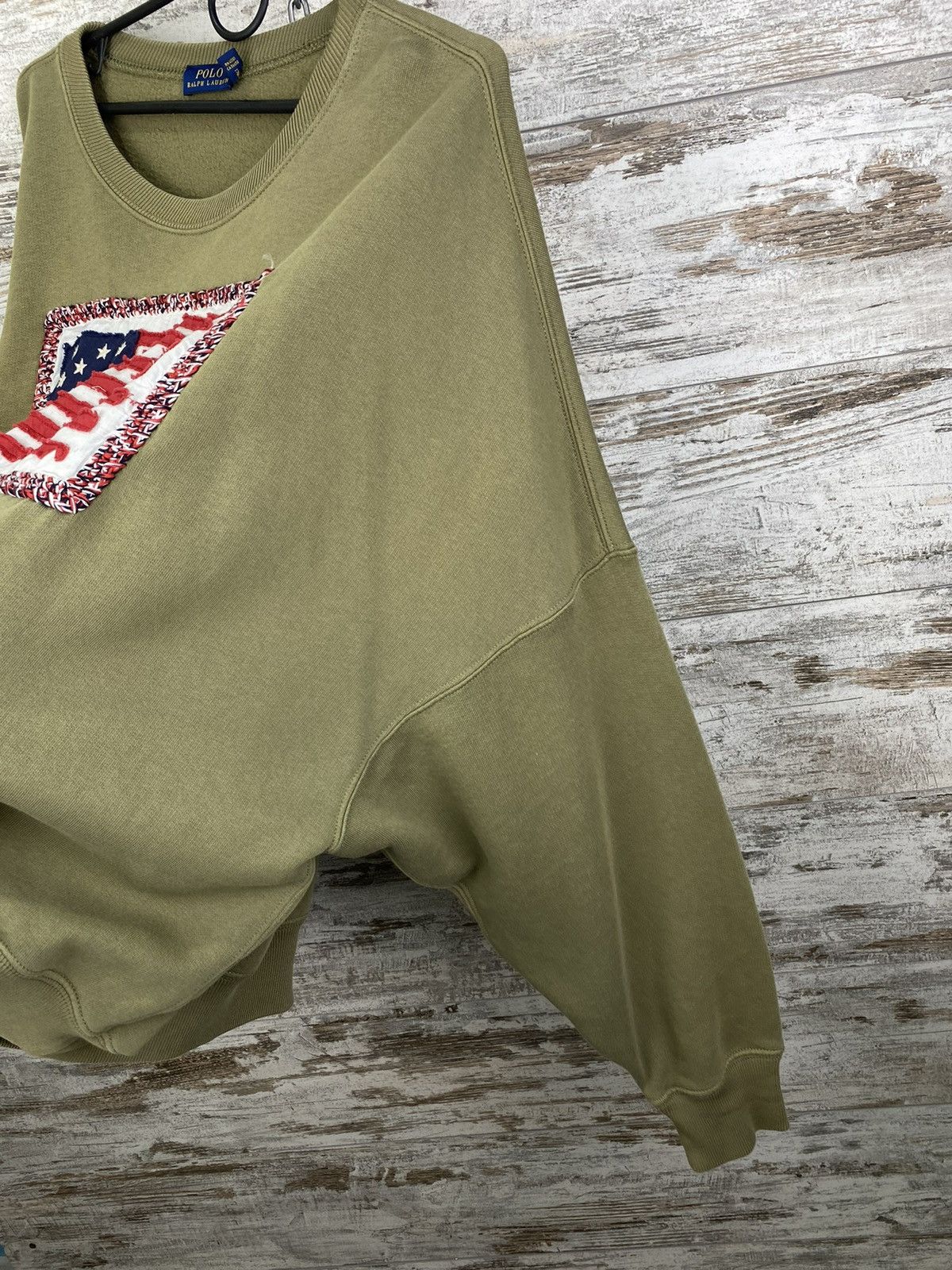Polo Ralph Lauren × Vintage Women’s Vintage Polo Ralph Lauren USA Sweatshirt y2k Size L / US 10 / IT 46 - 6 Thumbnail