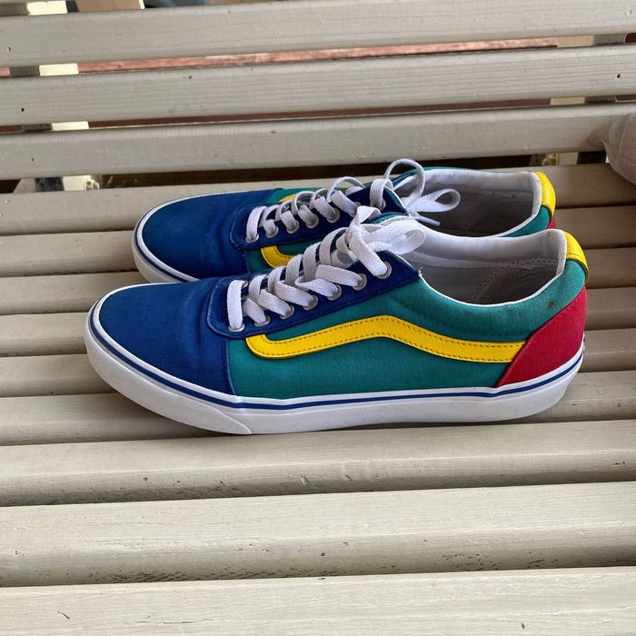 Blue green hotsell and yellow vans