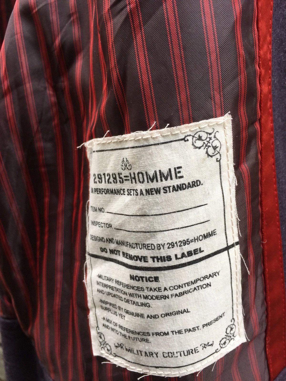 Japanese Brand 291295=HOMME wool moto jacket nice design Size US S / EU 44-46 / 1 - 4 Thumbnail