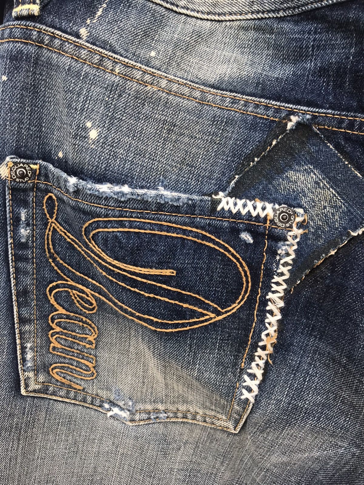 Dsquared2 Rare Dsquared2 Distressed Dean Jeans - Paint Splatter Design Size US 38 / EU 54 - 13 Thumbnail