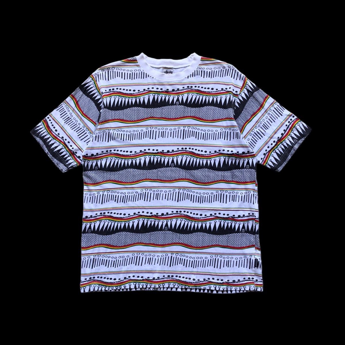 STUSSY Rasta Tribal Stripe T-Shirt