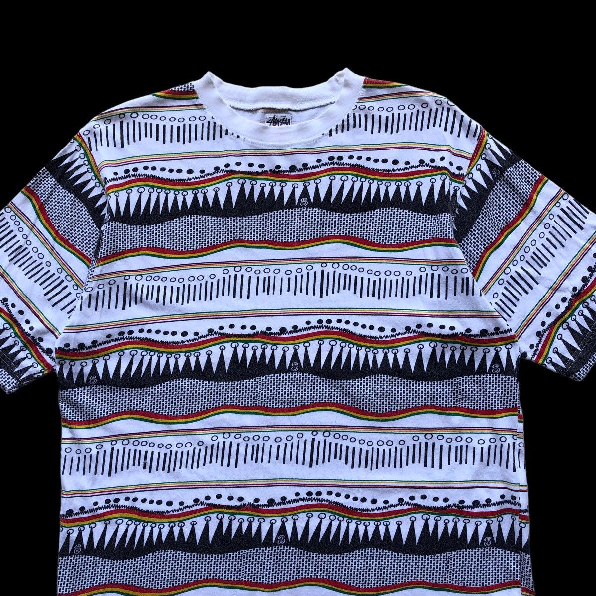 Archival Clothing × Stussy STUSSY Rasta Tribal Stripe T-Shirt 