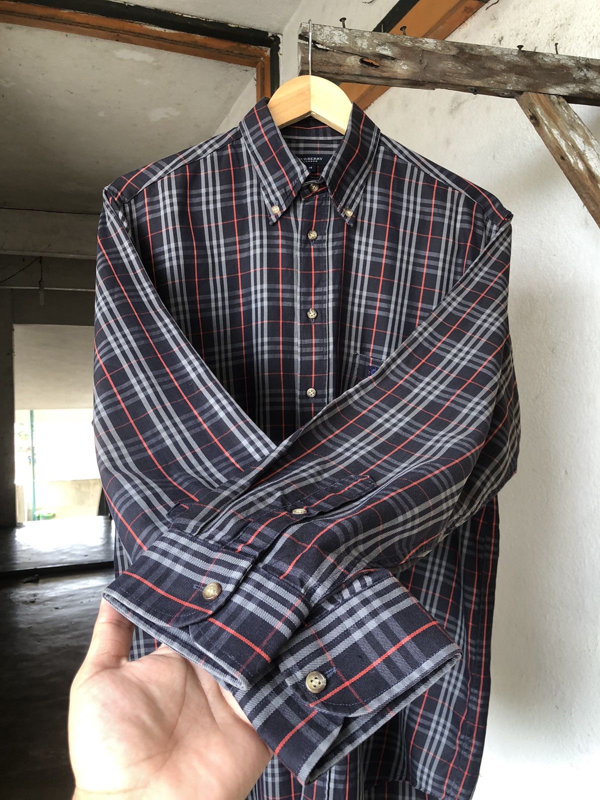 Burberry Vintage Burberry London Nova Check Button Up Shirt Size US XL / EU 56 / 4 - 10 Thumbnail
